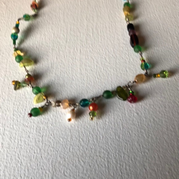 Multi colored beaded necklace. Fun piece! - Picture 2 of 4